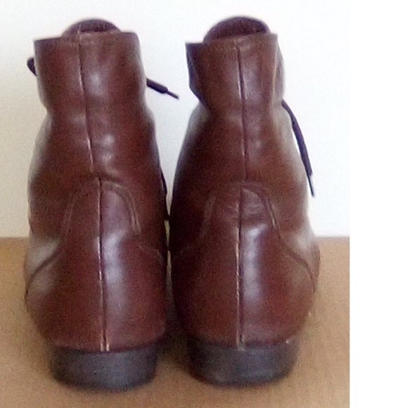 Maine Woods Women's Lace-Up Convertible Collar Leather Ankle Boots, Size 7 - Picture 3 of 6